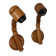 Pair of articulated Scandinavian wall lights SOLBACKEN in vintage wood