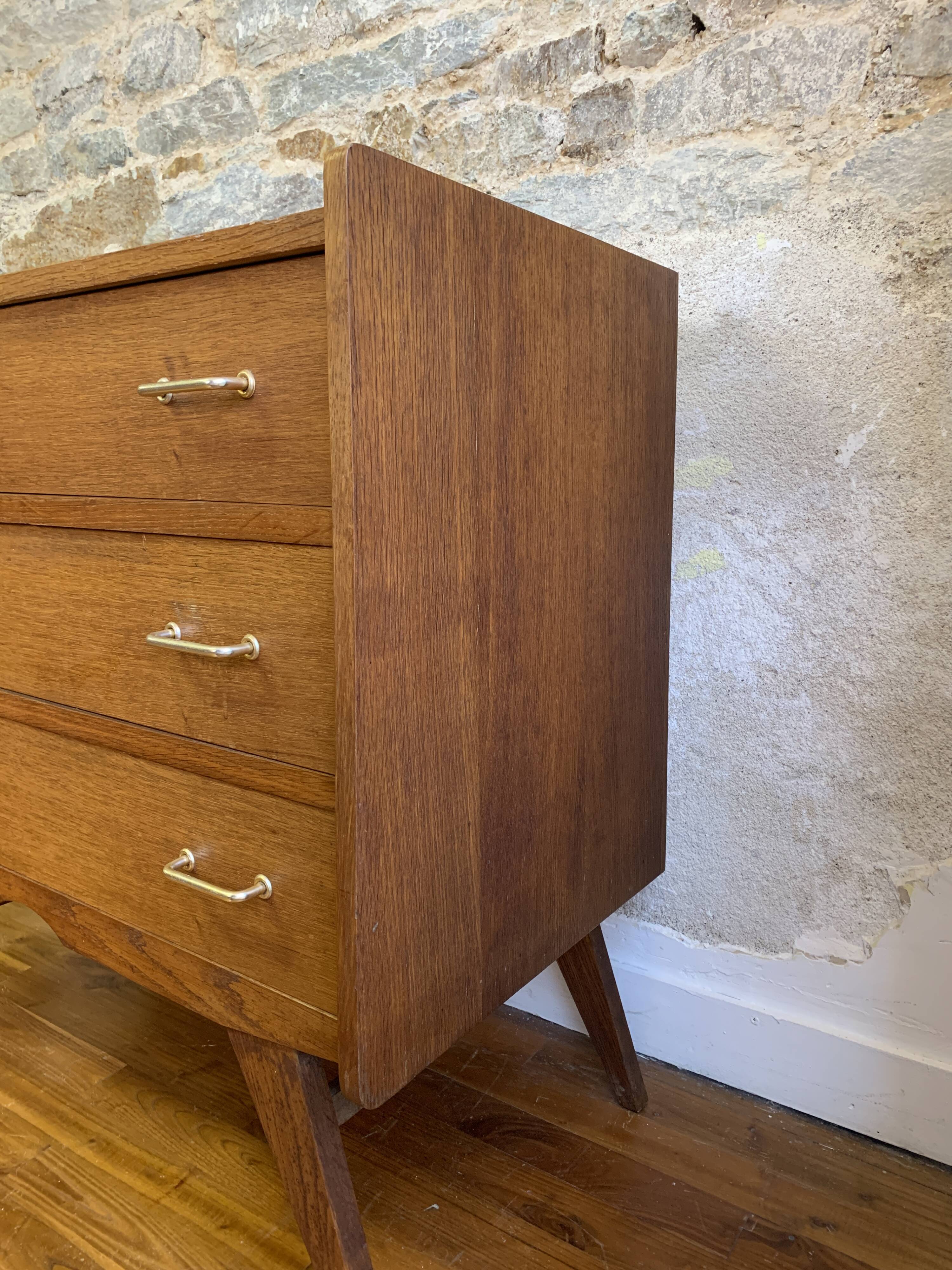 Commode vintage pieds compas