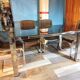 Italian coffee table + 6 chairs 1970s