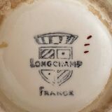 Pair of antique Longchamp earthenware raviers and sauceboats