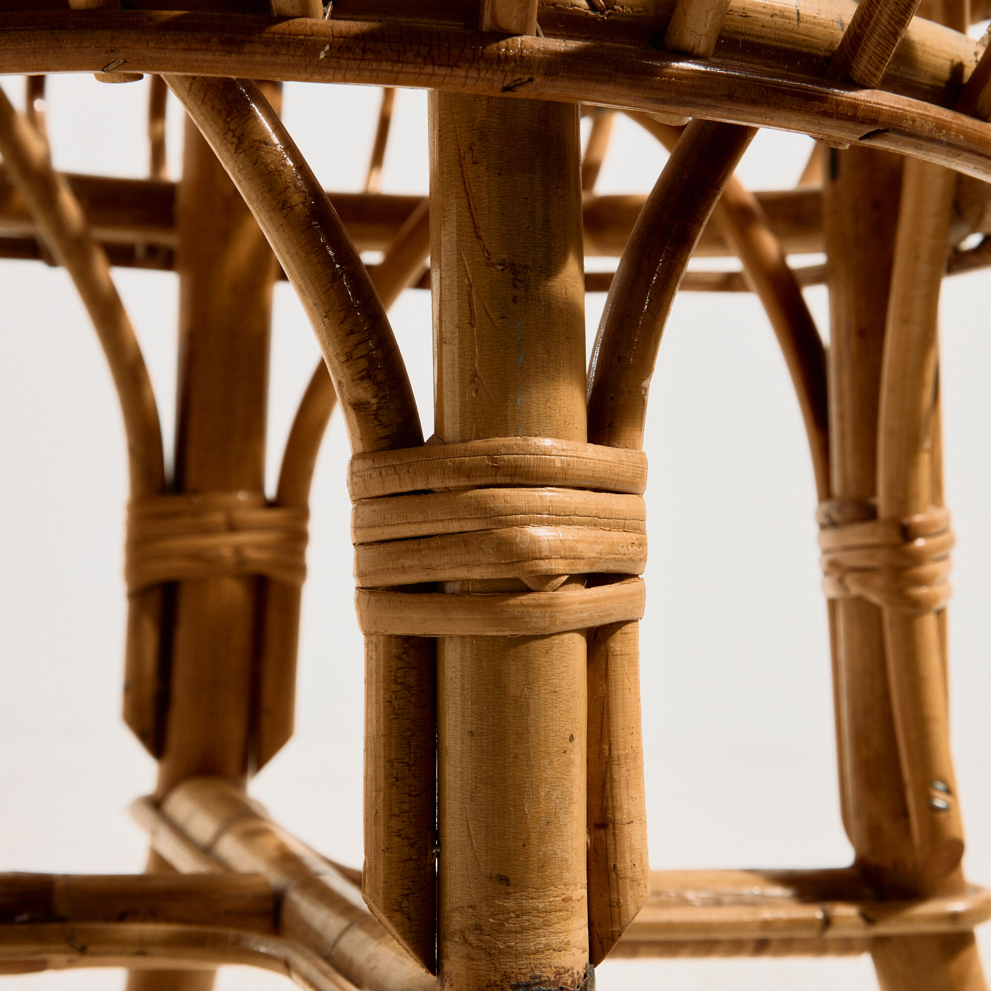 Tabouret en bambou par Franco Albini pour Bonacina