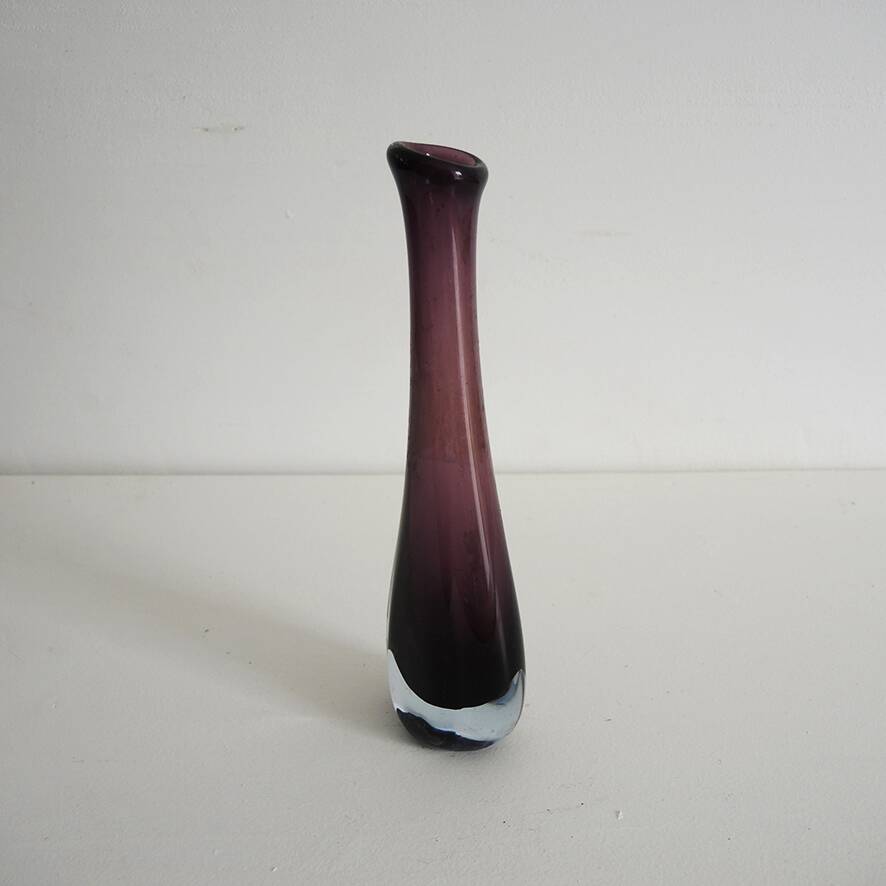 Antique purple glass soliflore vase