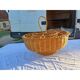 Panier vintage porte bouteilles et verres osier