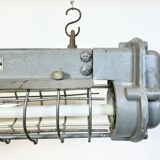 Grey Industrial Hanging Tube Light from Elektrosvit, 1970s