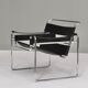 Wassily chair by Marcel Breuer in black leather 1970