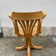 Vintage Thonet style swivel office chair – bent wood & cane