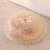 Italian Transparent Murano Glass Ceiling with Flower