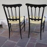2 chairs wooden lacquered 1950s