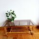 Vintage 1960s rattan coffee table