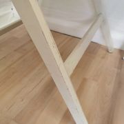 Set of 4 Vintage Wooden Folding Lounge Chairs: Beige Fabric, STOL Kamnik 1970