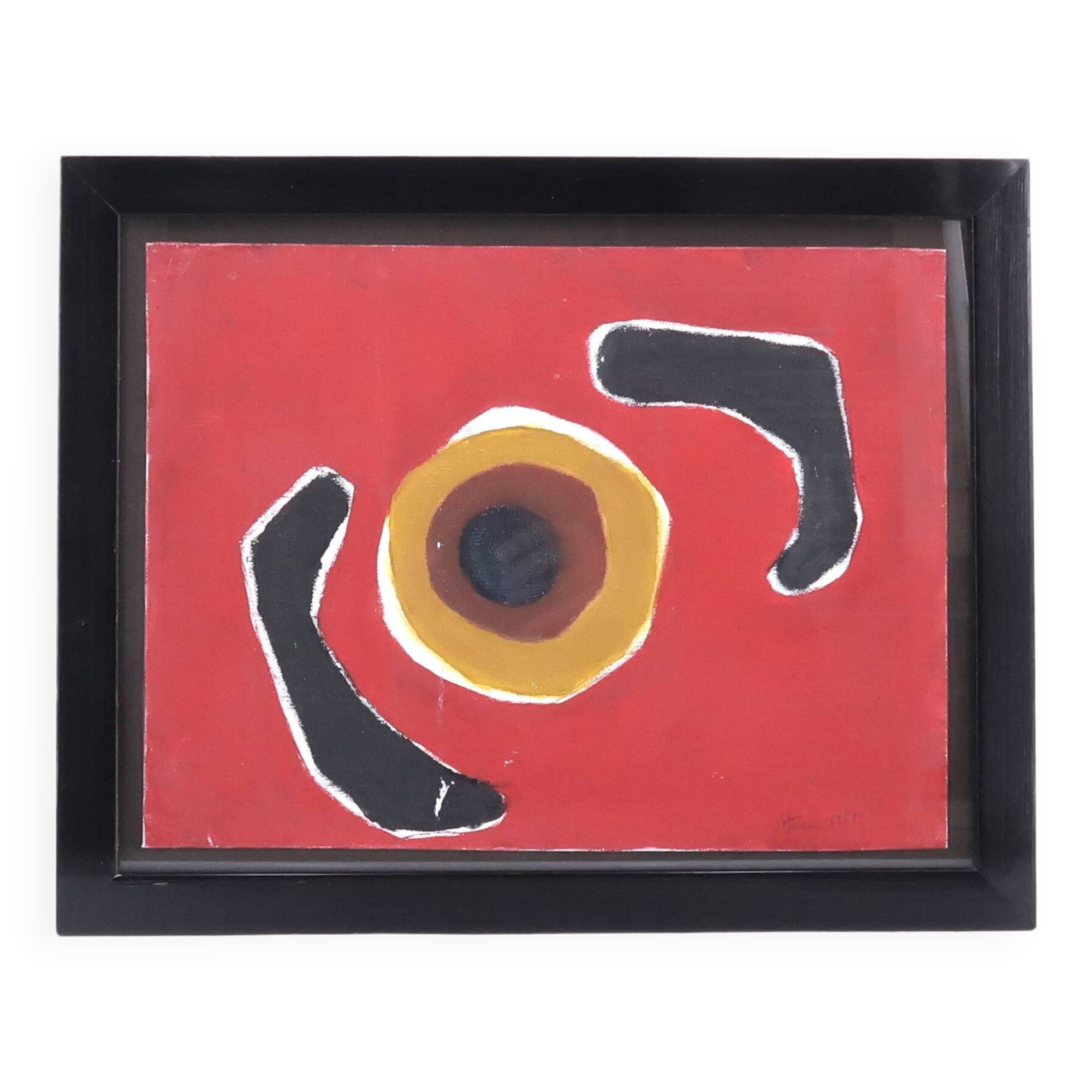 Abstract painting signed, 1980s