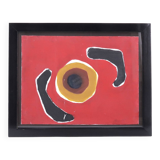 Signed abstract painting, 80s