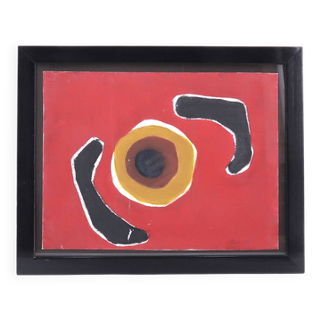 Abstract painting signed, 1980s