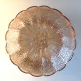 Amber glass ceiling rose by Limburg / vintage 1960s
