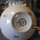 10 cups and tea saucers Limoges porcelain DRB Manufacture decor signed JS