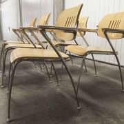Lot of 6 "Golf" model chairs designed by Francesco Zaccone for the Brunner brand