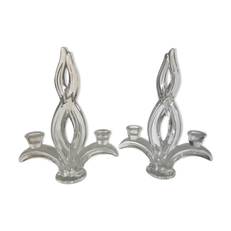 Pair of Vannes crystal chandeliers