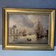 Alexandre Thomas Francia, oil on canvas with marine theme and sailboats