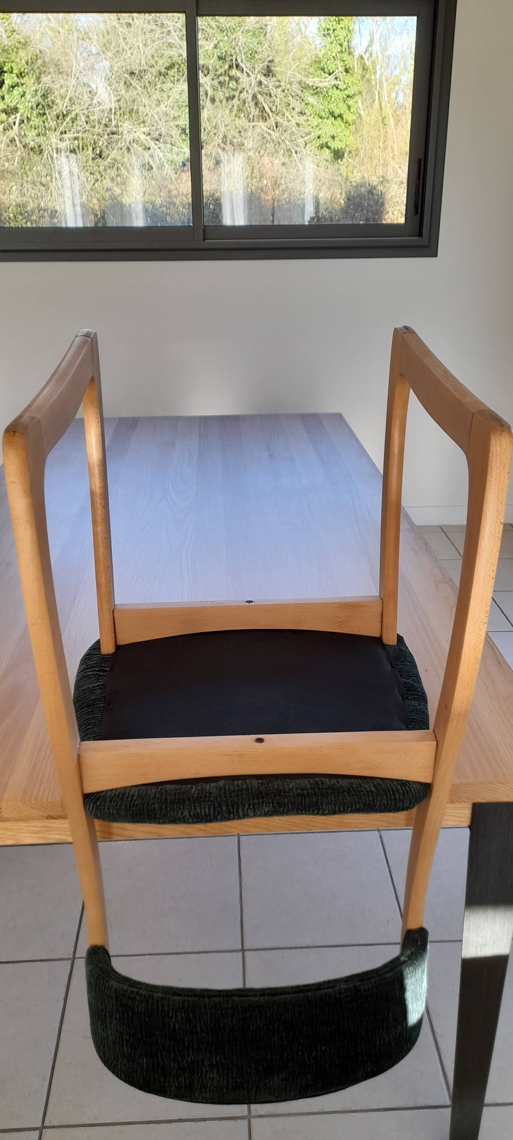 Set of 3 1970s sled chairs by the brand SELF.