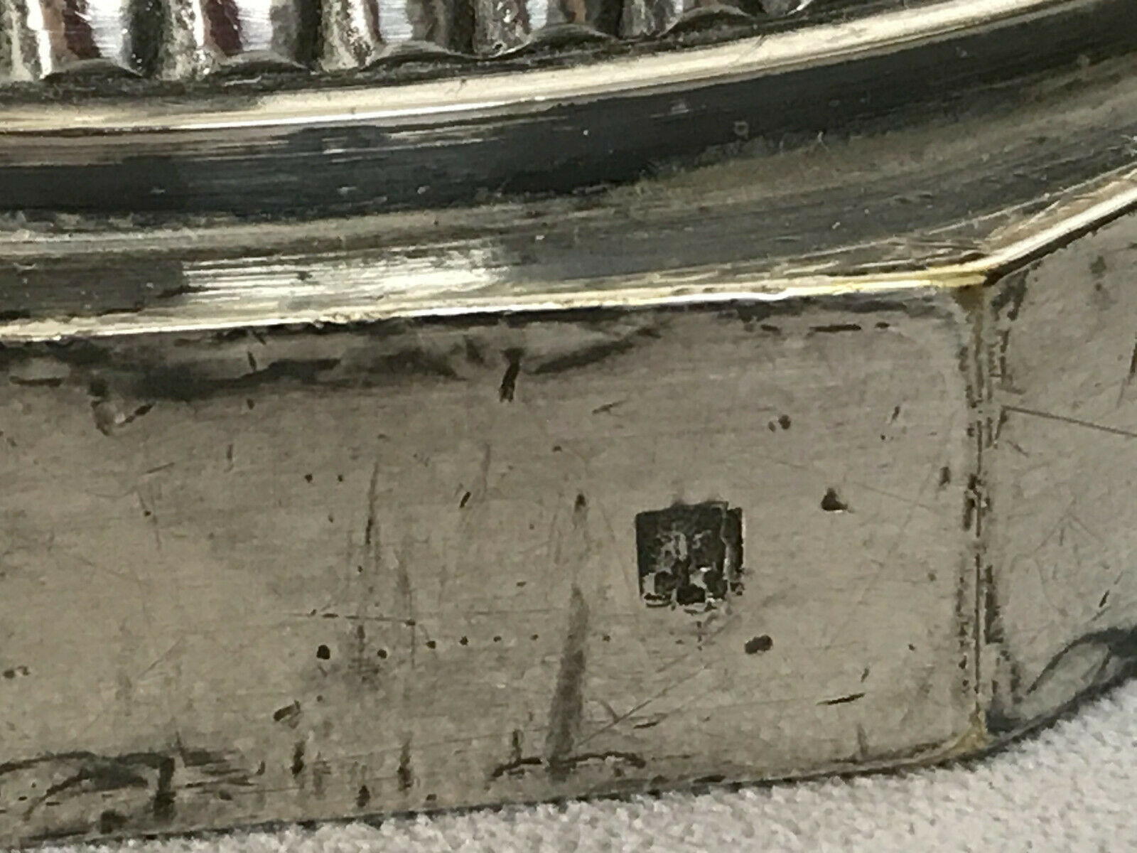 Pair of antique candlesticks in silver bronze louis XVI style