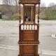 Wooden and brass wall coat rack 1940s