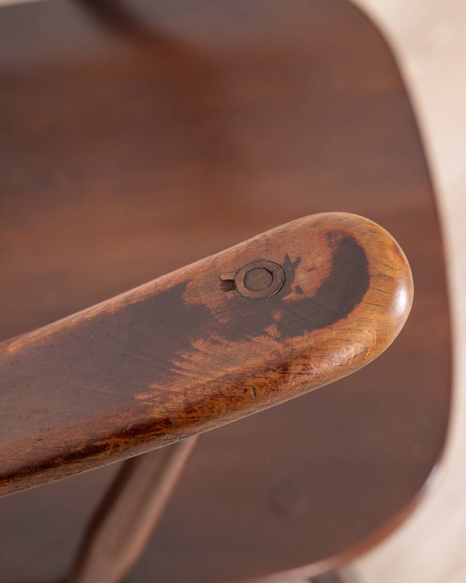 VINTAGE ROCKING CHAIR 50'S MOD. 316 DESIGN LUCIAN ERCOLANI FOR ERCOL