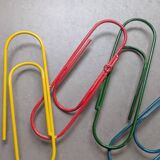 Vintage 80s clip paper wall coat rack