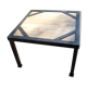 Industrial-style steel and wood coffee table or side table