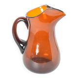 Amber carafe in blown glass