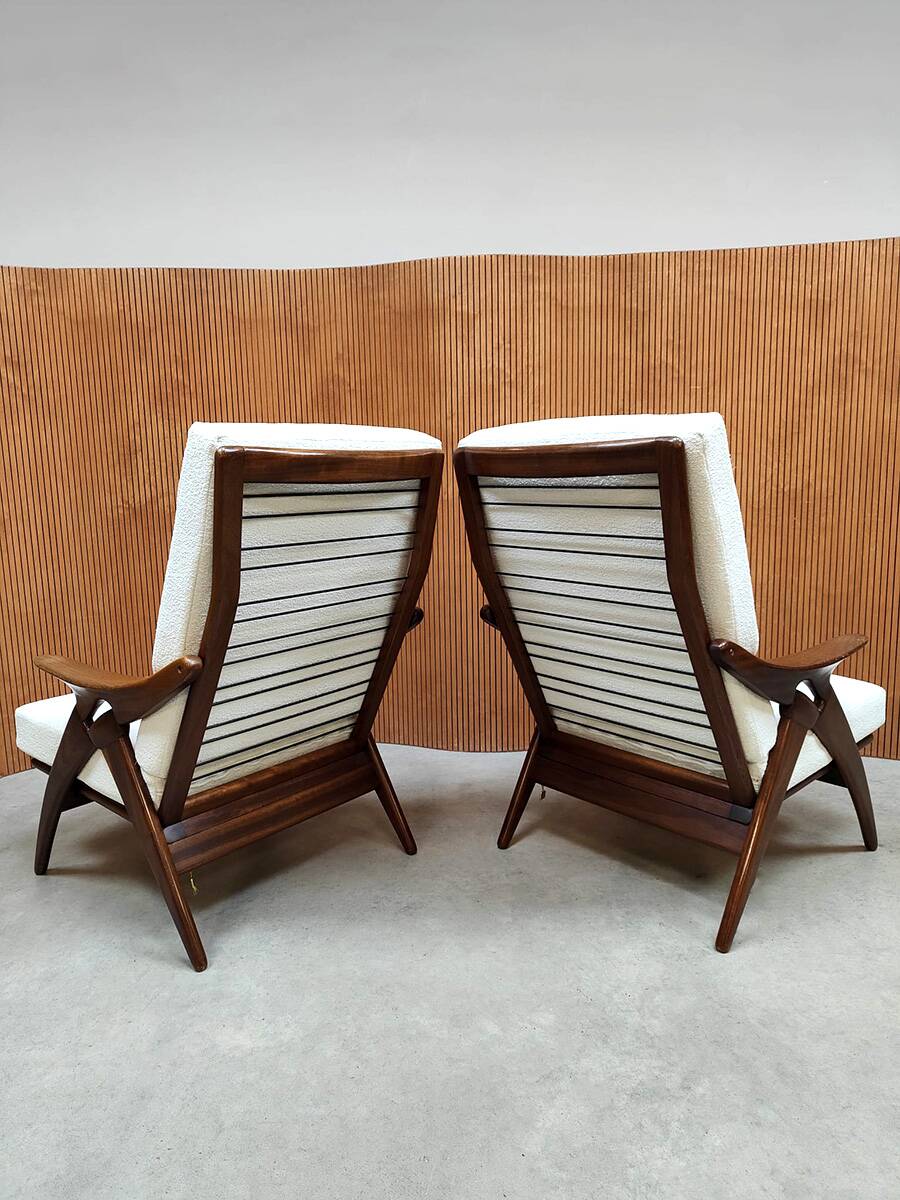 Vintage Dutch design armchairs de Ster Gelderland 'de Knoop'