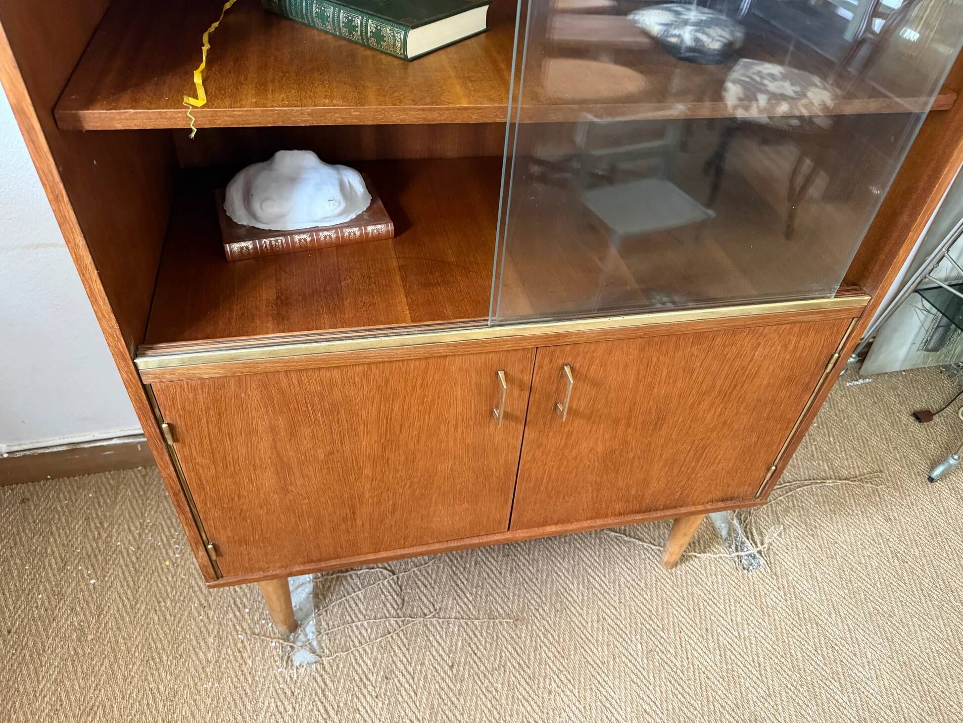 Vintage display cabinet bookshelf