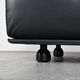 Modular canapé Fiandra in black leather, Vico Magistretti, Cassina, around 1980.