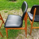 Series of 6 old Scandinavian design chairs