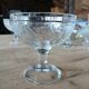 5 antique clear glass cups