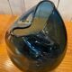 Blue glass vase
