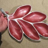 Designer centerpiece in enameled aluminum length 40.7 cm