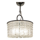 Mid century glass and chrome chandelier, 1960s