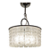 Mid century glass and chrome chandelier, 1960s