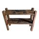 Wooden shelf on legs, folk art