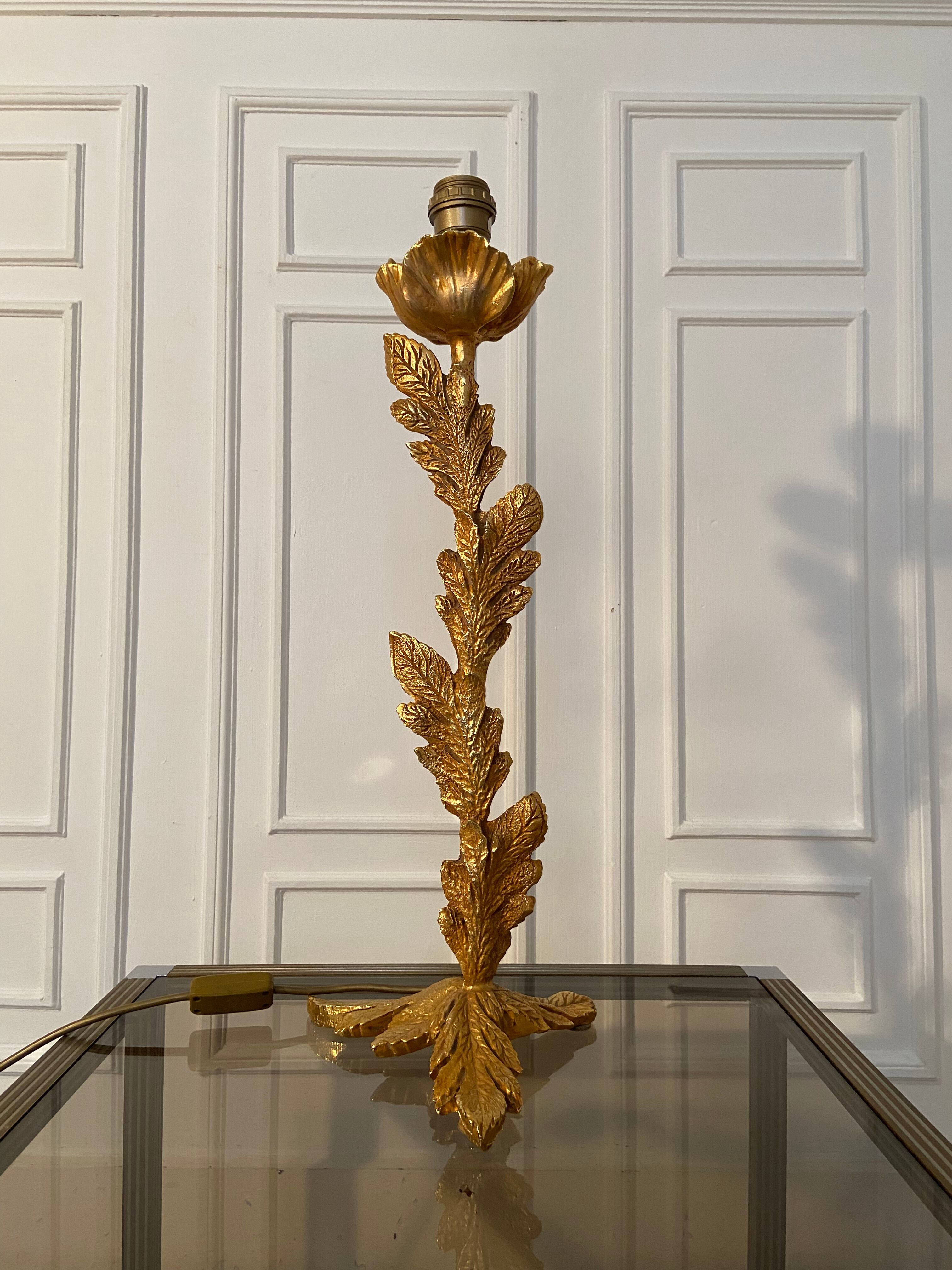 Sculptural bronze lamp, Fondica, Paris