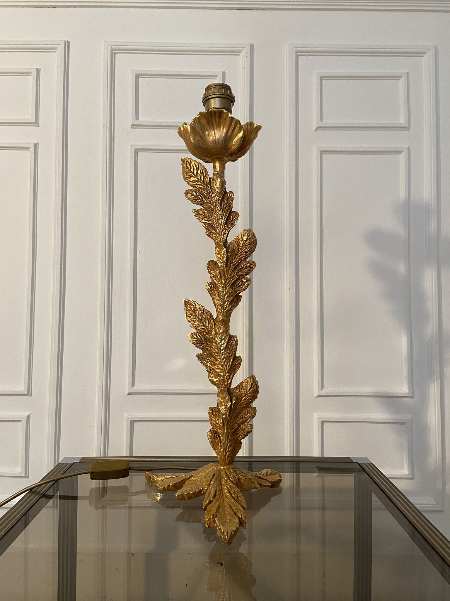 Sculptural bronze lamp, Fondica, Paris