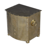 Art deco brass log or coal bin