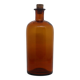 Flacon ambré en verre soufflé