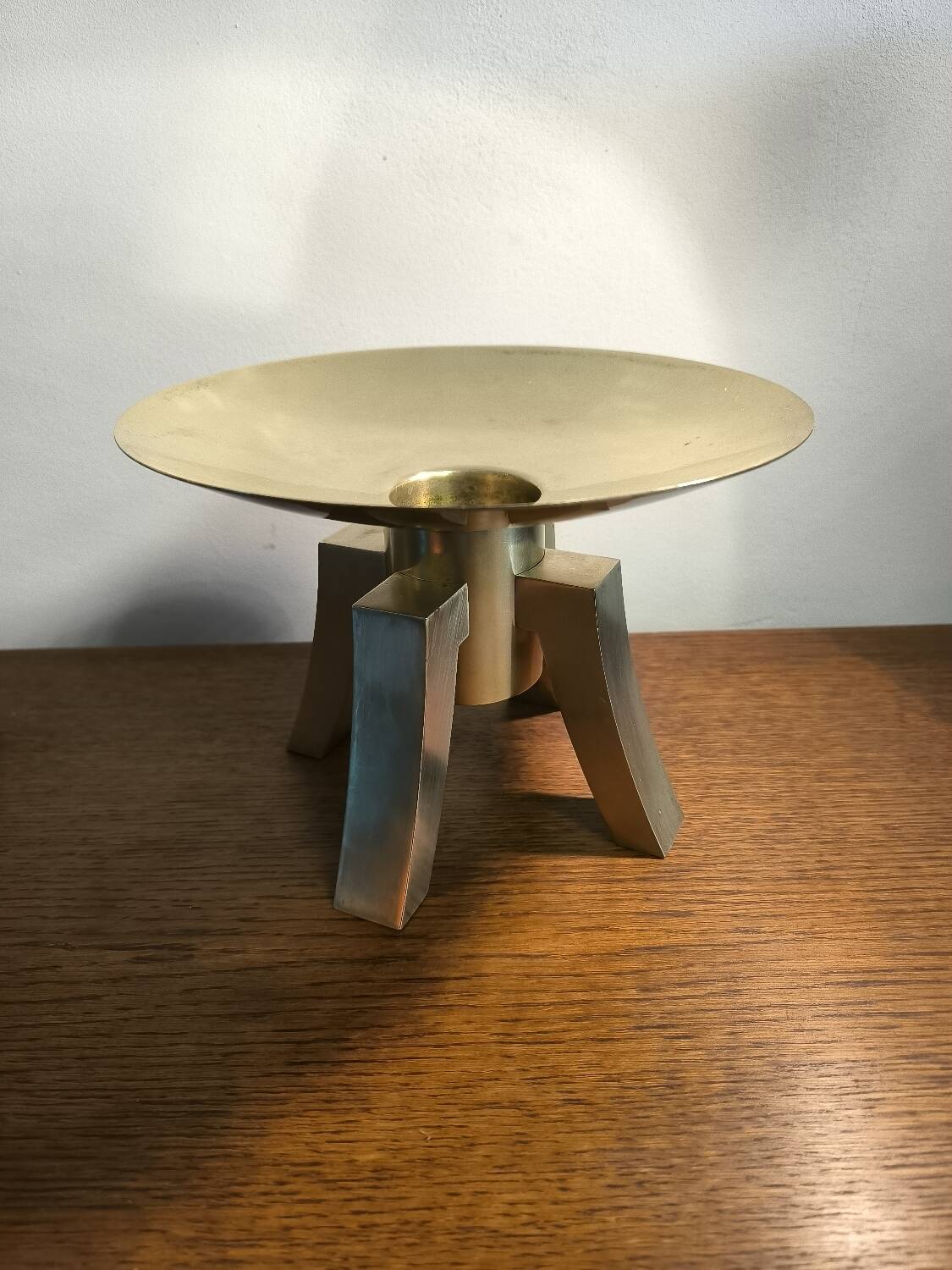 Modernist bronze candlestick circa 1965
