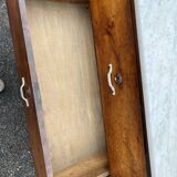 Antique 19th-century wooden chest of drawers with a marble top
