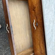 Antique 19th-century wooden chest of drawers with a marble top