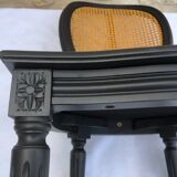 Chair wood medallion canned back