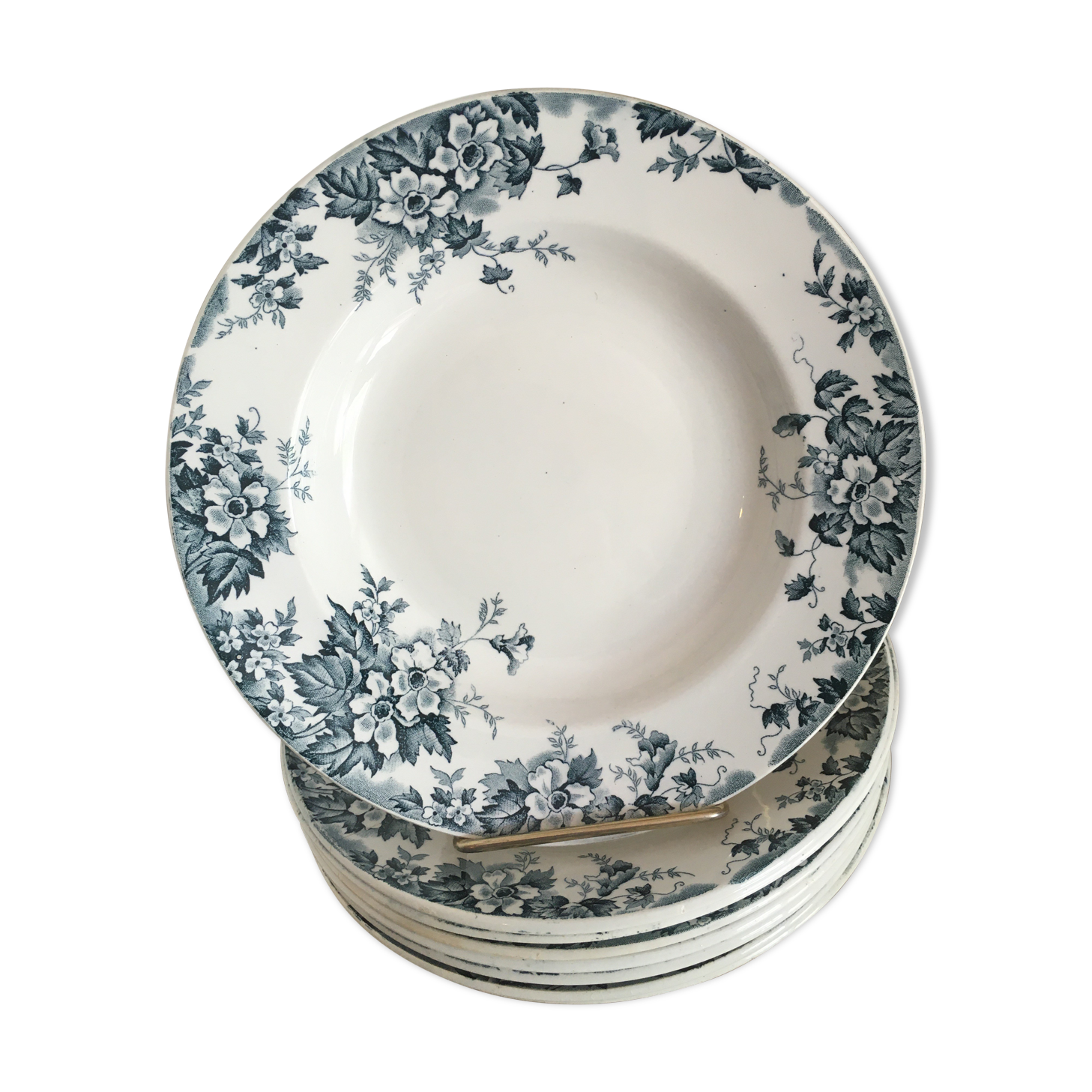 8 hollow plates st Amand and Hamage model Marie Louise