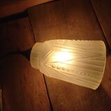 Wall lamp tulip paste glass art deco patinated metal