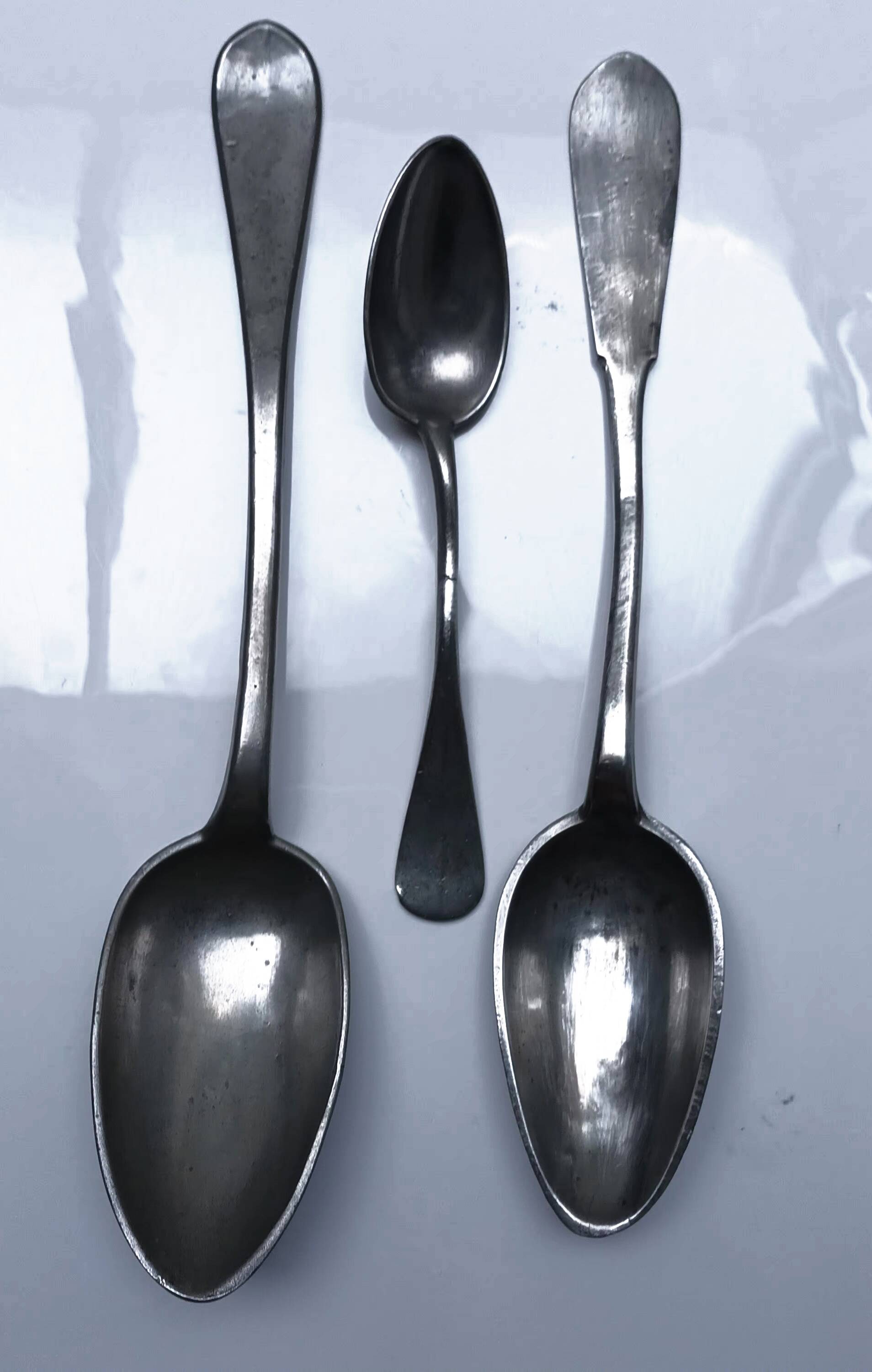 3 antique stew spoons from the 18th century